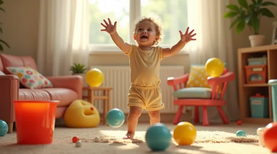 Un enfant jouant activement exprimant ses besoins à travers différents jeux éducatifs et créatifs