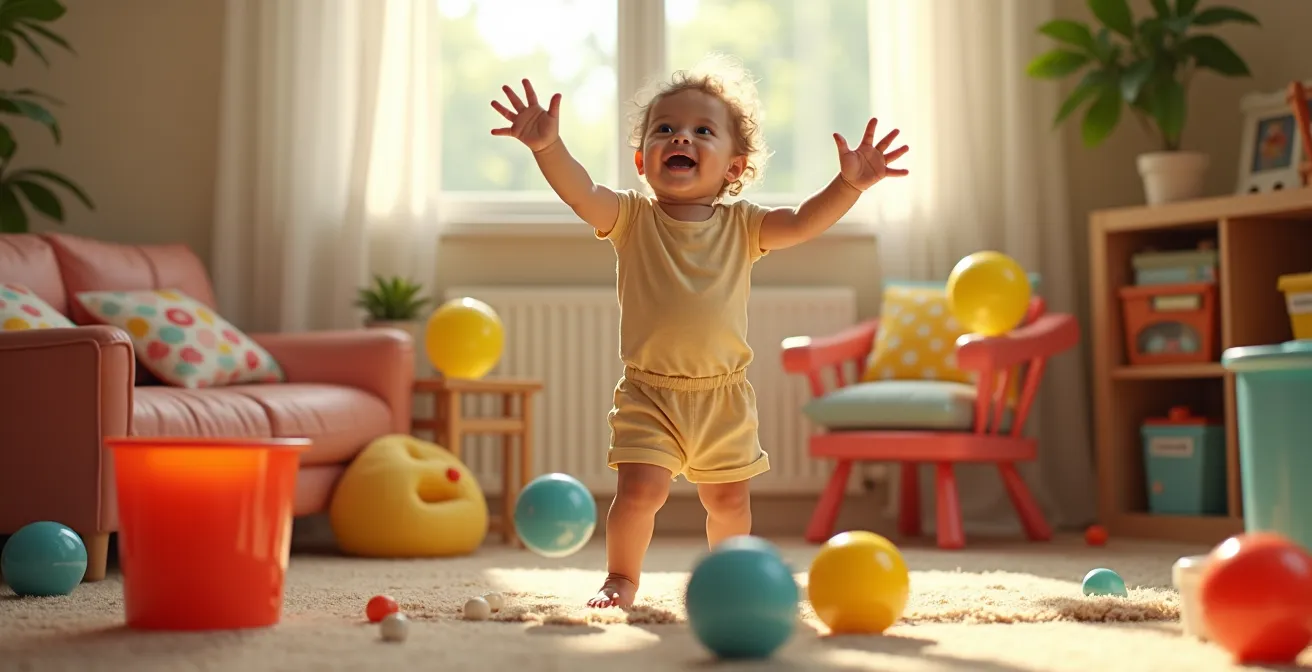 Un enfant jouant activement exprimant ses besoins à travers différents jeux éducatifs et créatifs