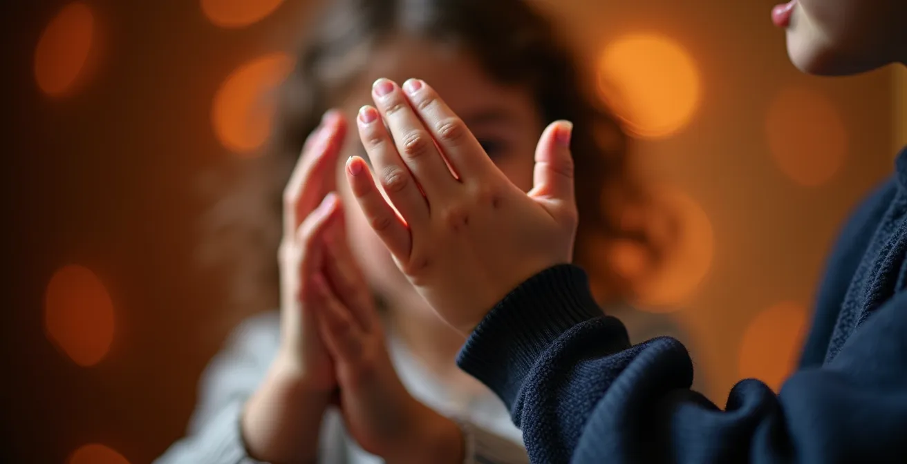 Enfant pratiquant des percussions corporelles dans un atelier musical